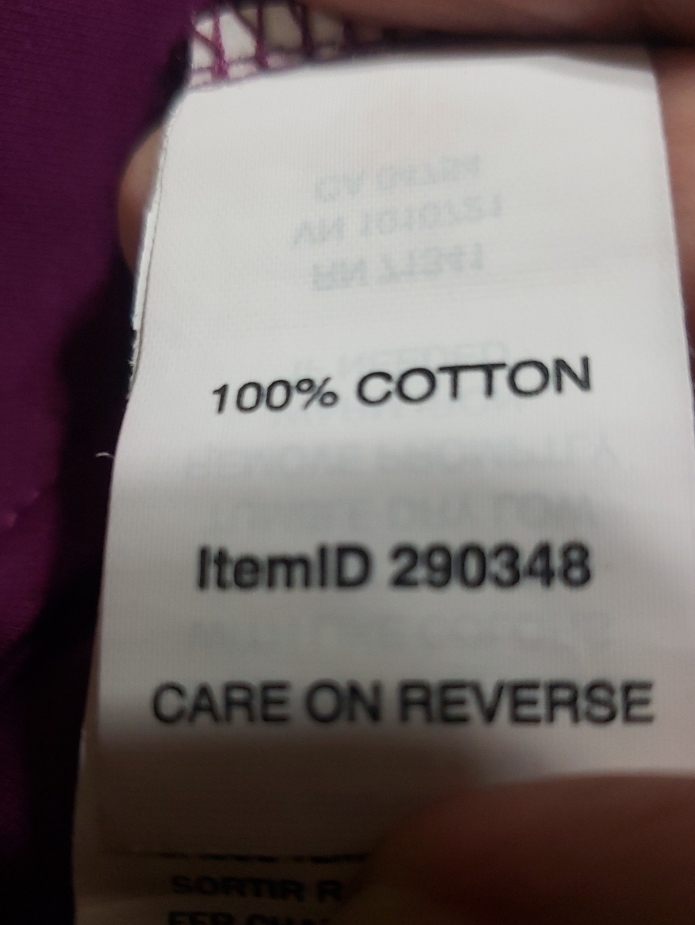 L.L. BEAN Ladies Pima Cotton Tee Long Sleeve Purple. Size M Regular - Picture 4 of 4